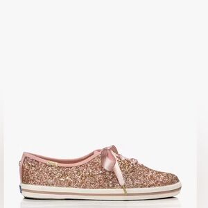 Keds x Kate Spade New York Champion Glitter Sneakers in Rose Gold